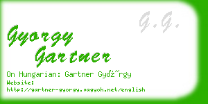 gyorgy gartner business card